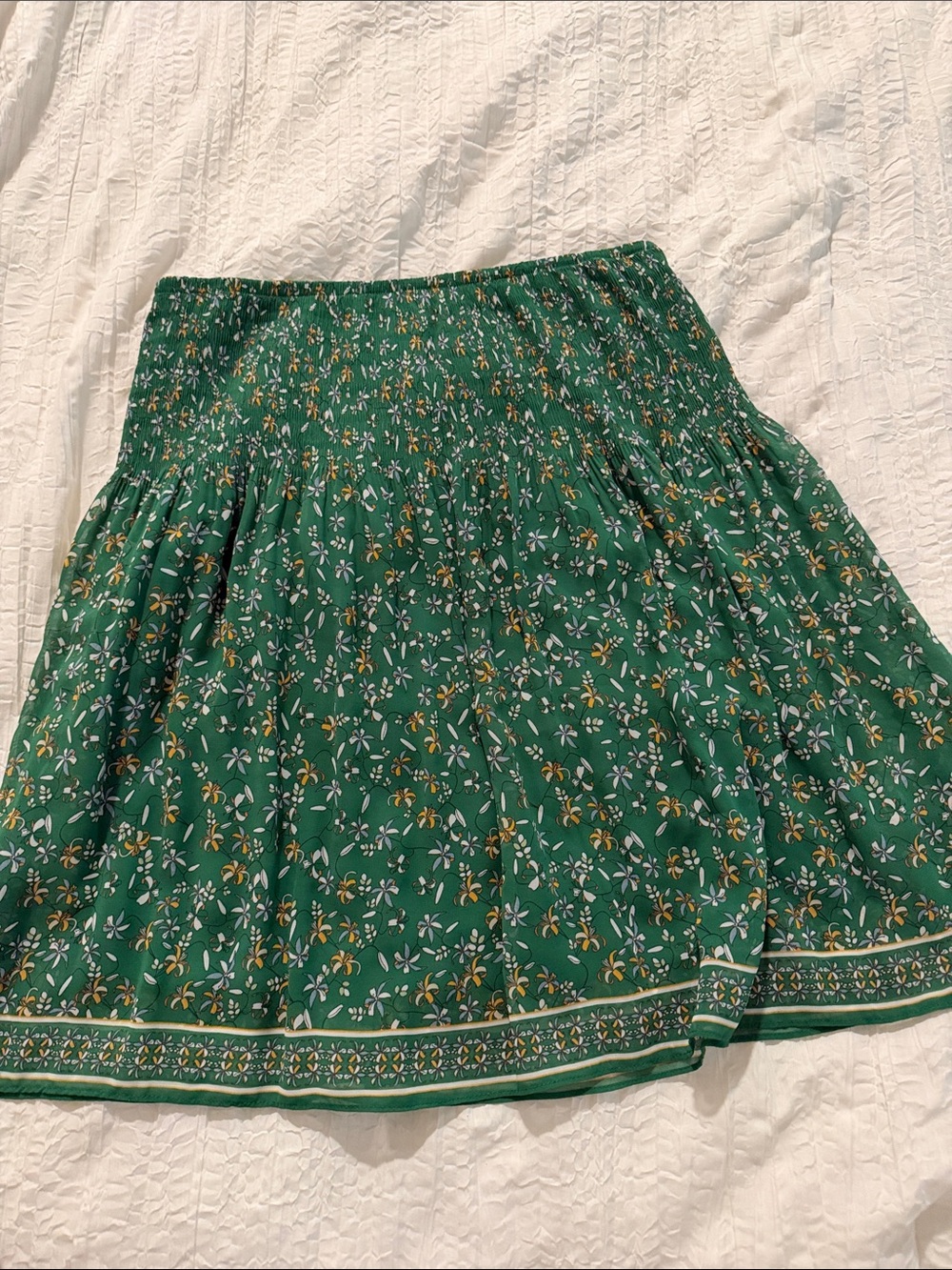 Max Studio Green Floral Mini Skirt